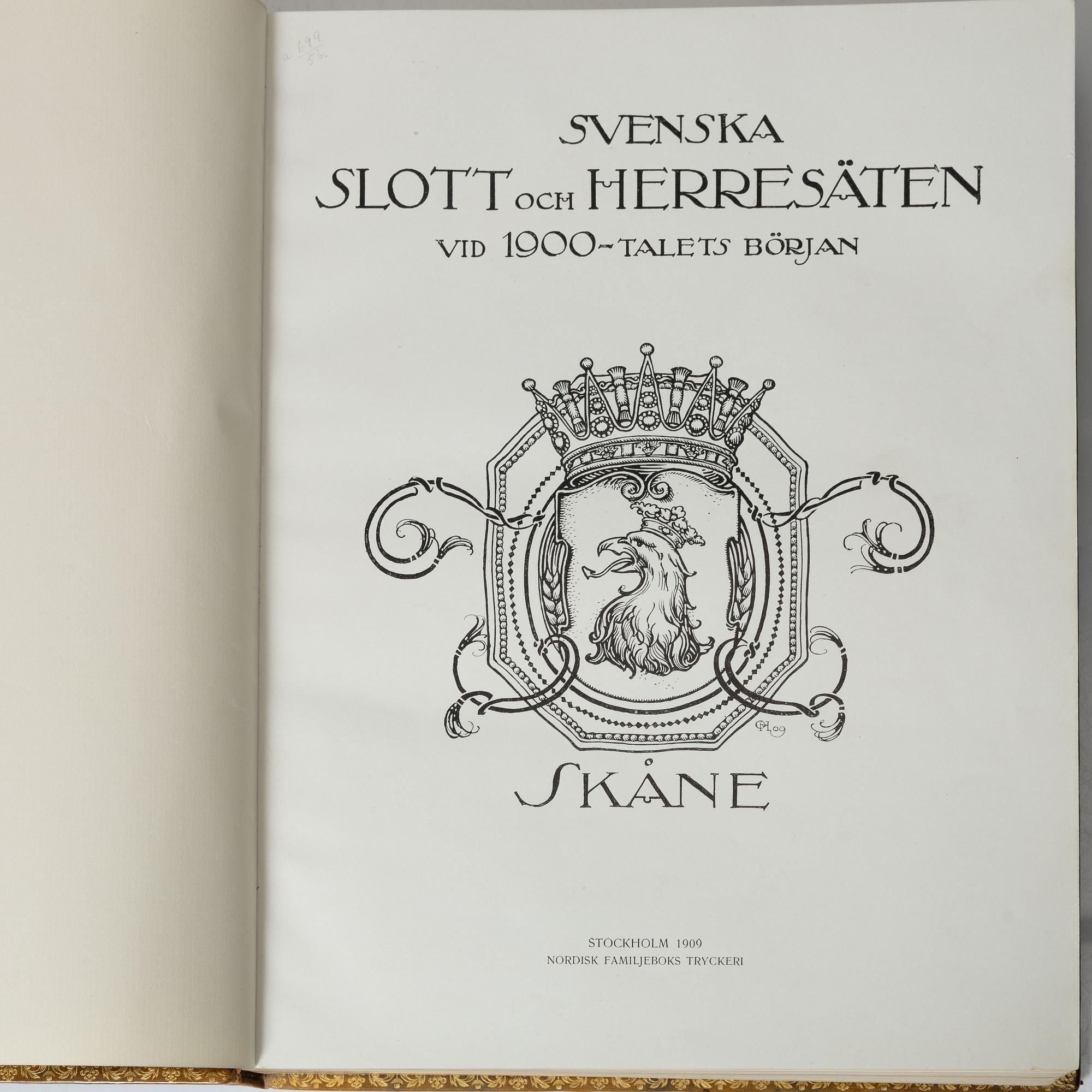 "Svenska slott och herresäten vid 1900-talets början", 12 vol. Stockholm, 1908-1933.