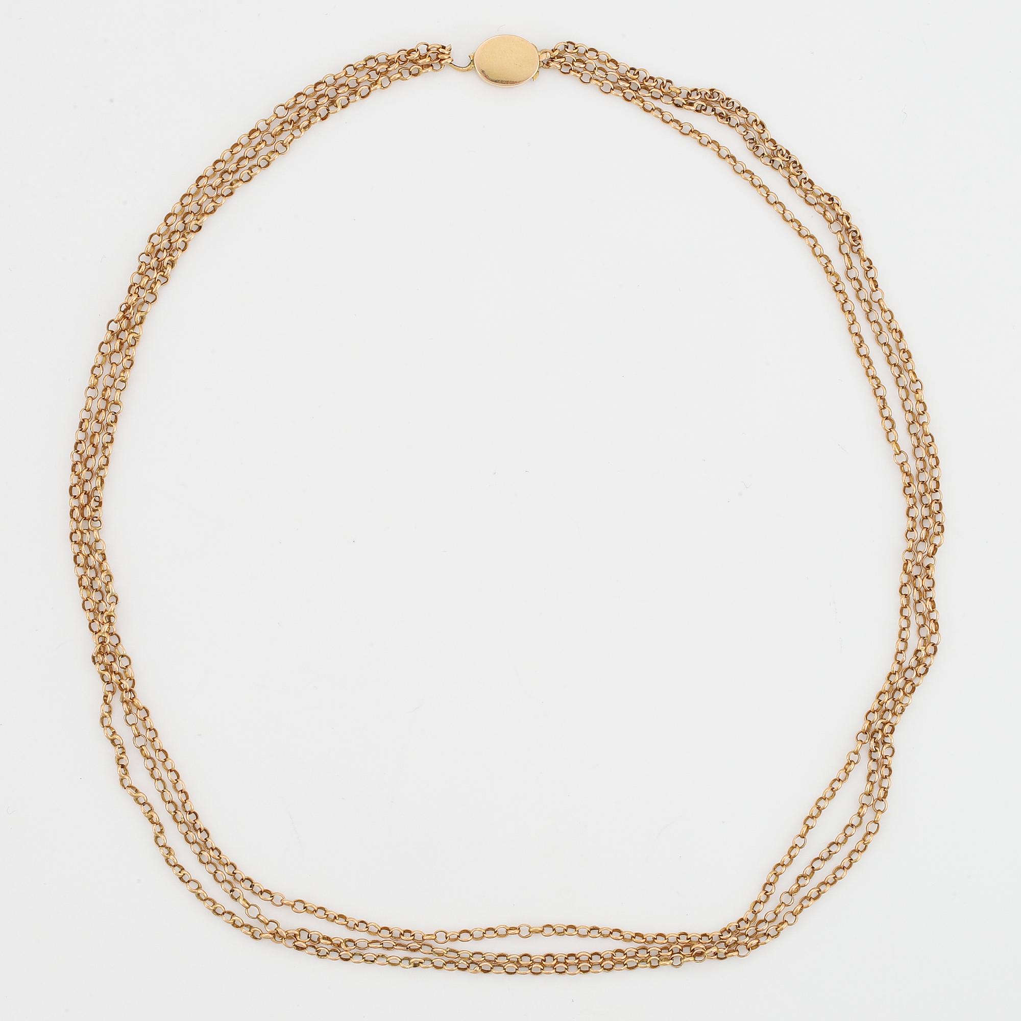18K gold chain.