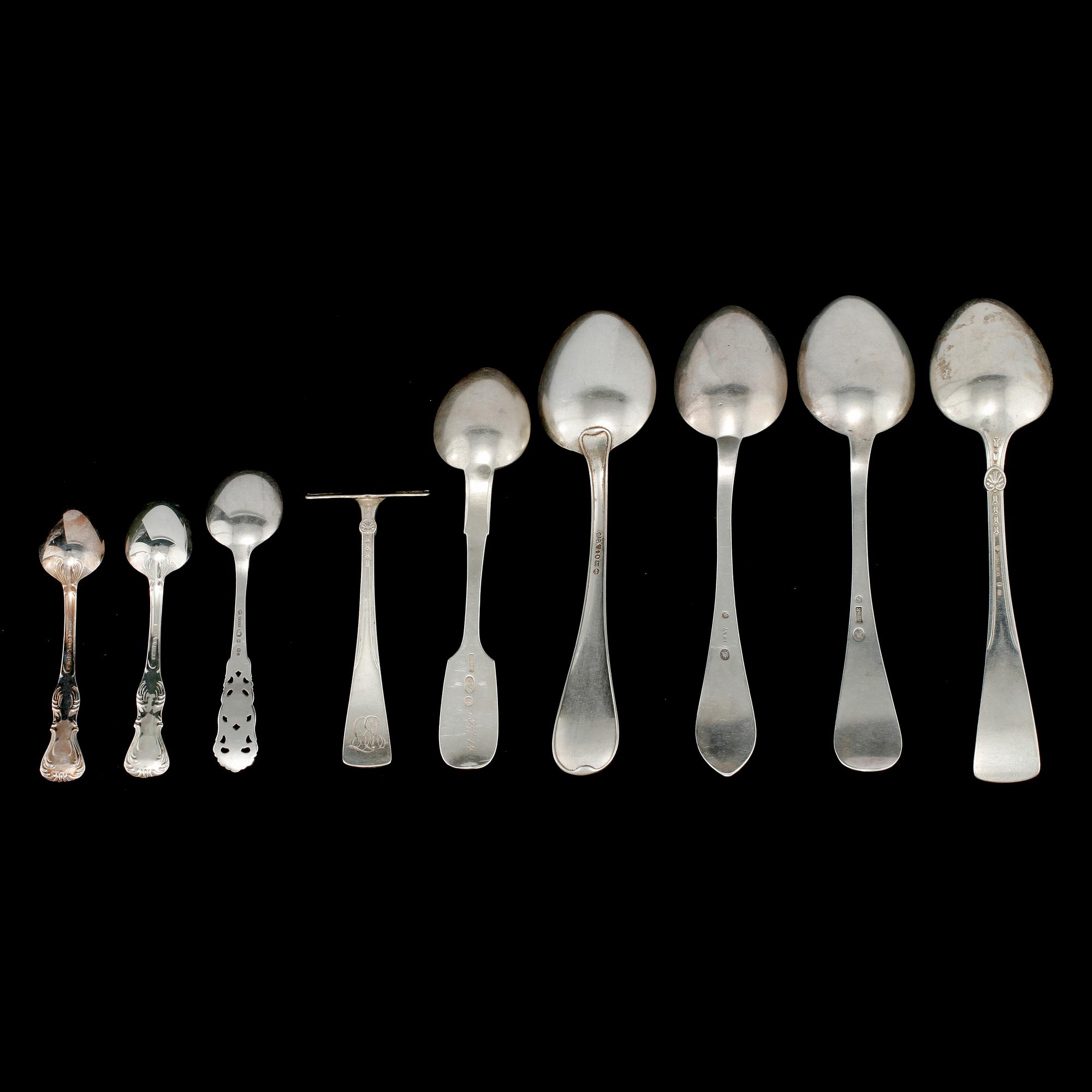 PARTI SILVER, 20 delar, silver, 1900-tal. Vikt 400 g.