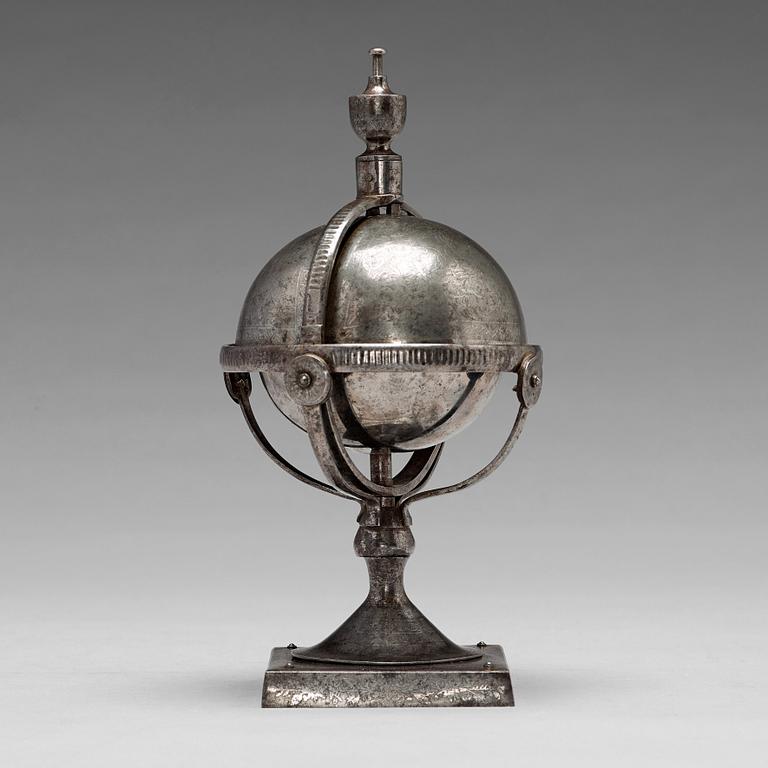 A Steel Globular Inkstand, Tula, 19th century.