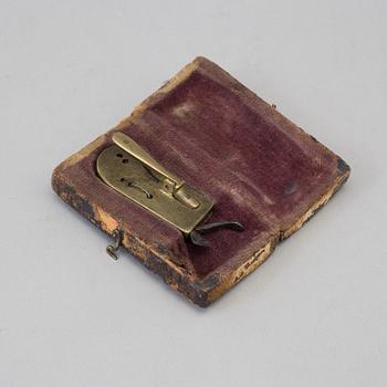 AN 18TH CENTURY BRASS PHLEEM.