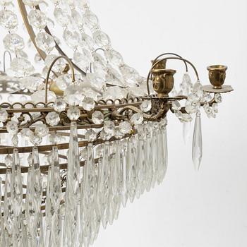 A Gustavian style chandelier, late 20th century.