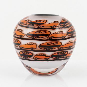Olle Brozén, a glass vase, Kosta Boda, Limited Edition 7/20.