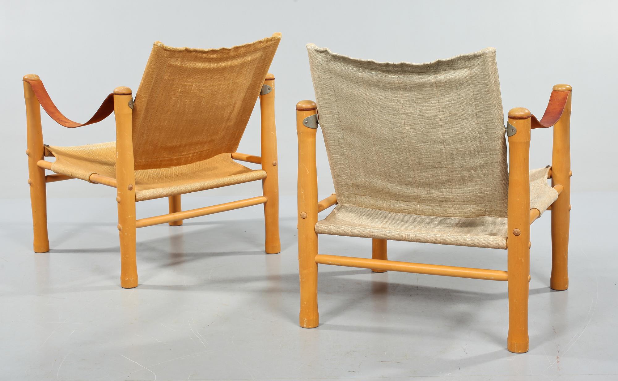 KARMSTOLAR, ett par, "Safari", Elias Svedberg, NK:s Triva-serie, 1950-tal.
