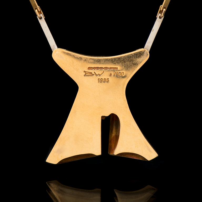 BJÖRN WECKSTRÖM, KAULAKORU, "Papillon", 18K kultaa. Lapponia 1986.