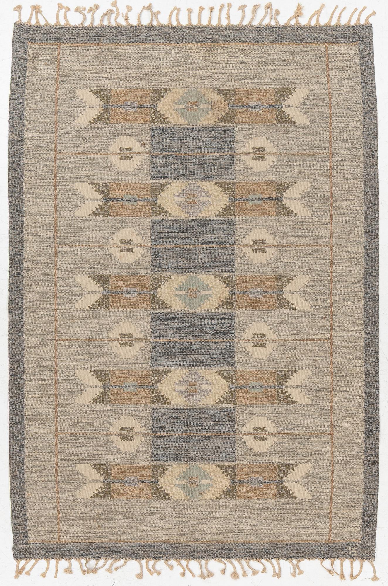 Ingegerd Silow, a flat weave rug, c. 200 x 138 cm.