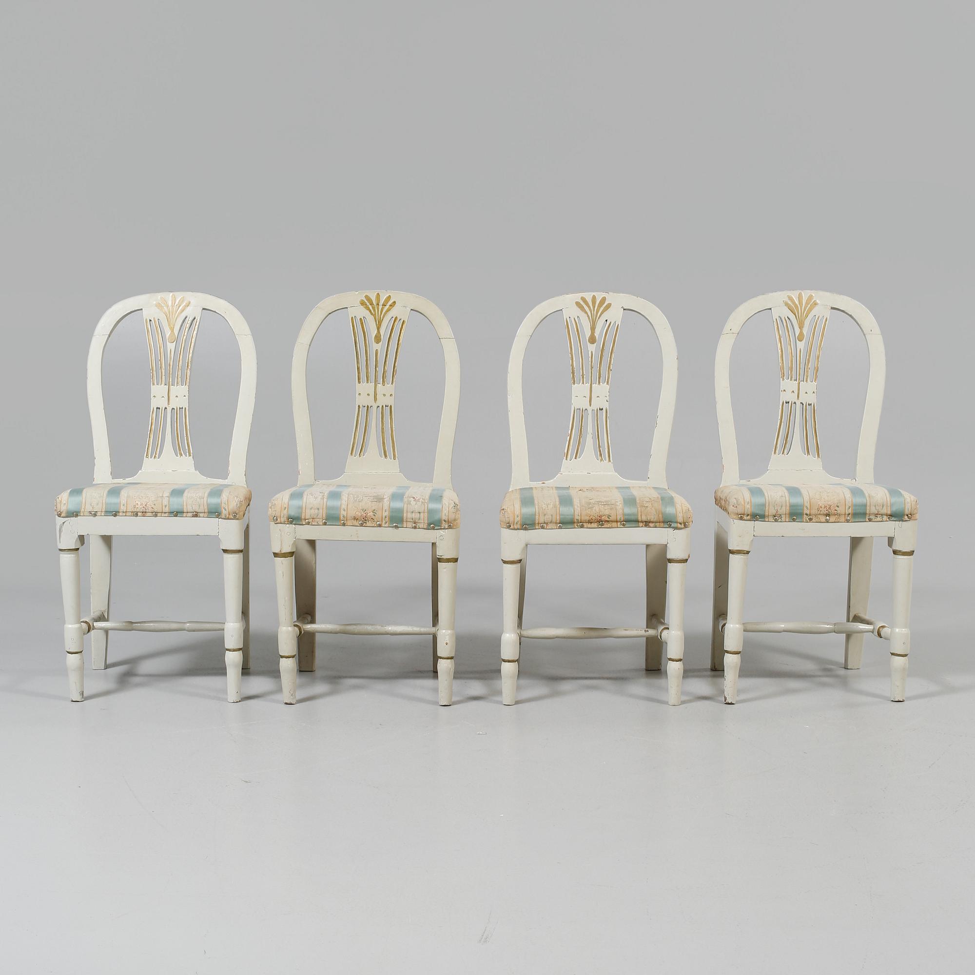 STOLAR, 4 st, gustaviansk provins, 1800-tal.