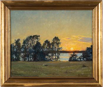 Gottfrid Kallstenius, Sunset over Vivassen from Nyslätt, Källvik.