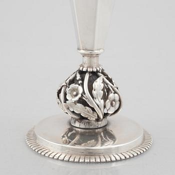 A Swedish Silver Vase, mark of Tore Kullander, Silversmén, Borås 1942.