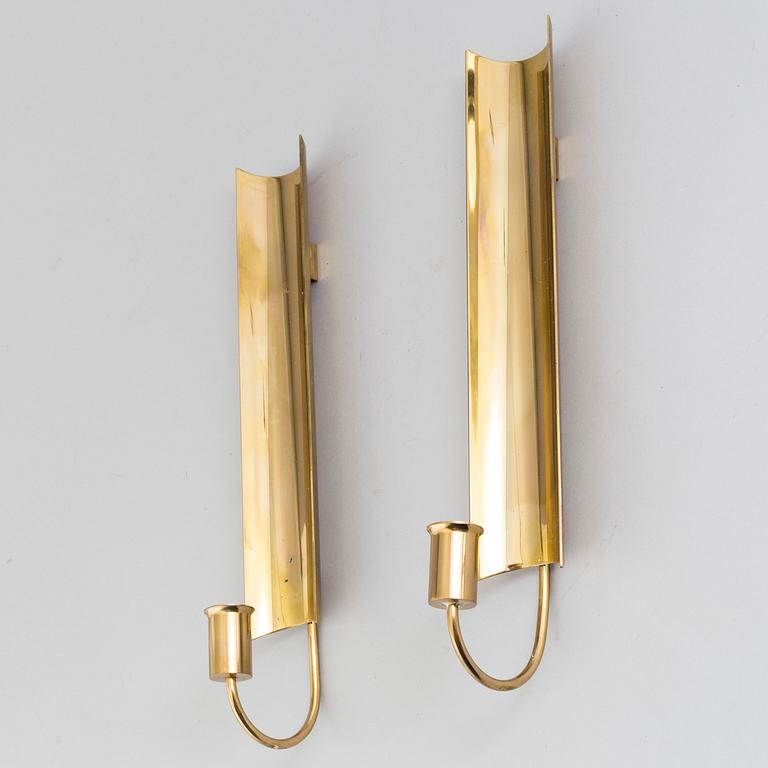 PIERRE FORSSELL, vägglampetter, ett par, mässing, "Reflex", Skultuna.