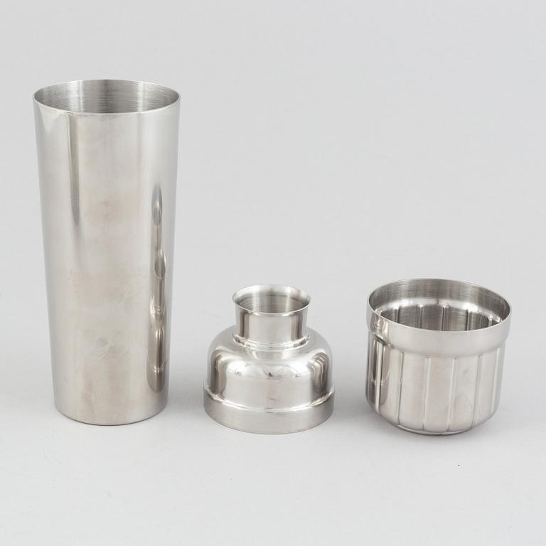 Folke Arström, besticksservis, 92 delar, samt bricka, såssnipa och shacker, rostfritt stål, "Thebe", Gense.