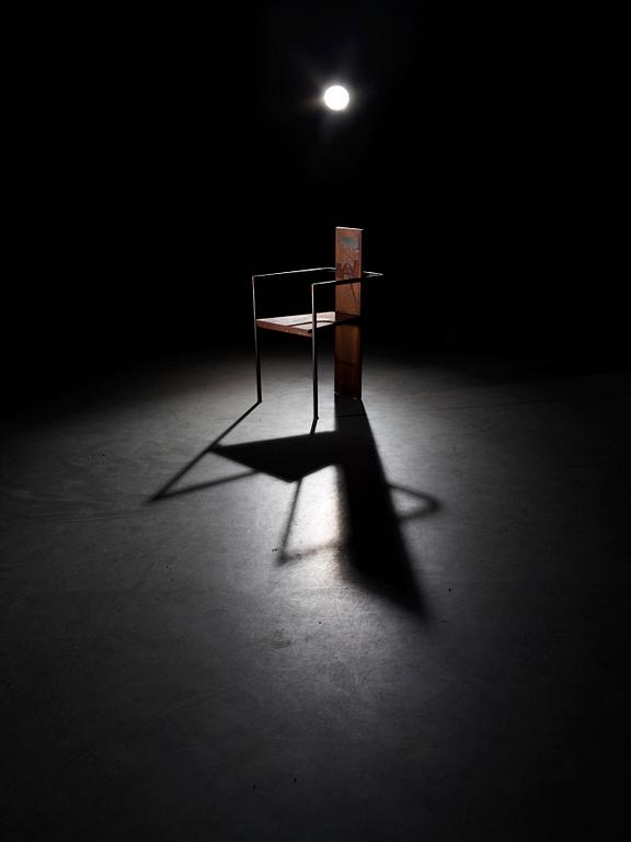 A Jonas Bohlin 'Iron Concrete' chair, Källemo AB, Värnamo 1987.