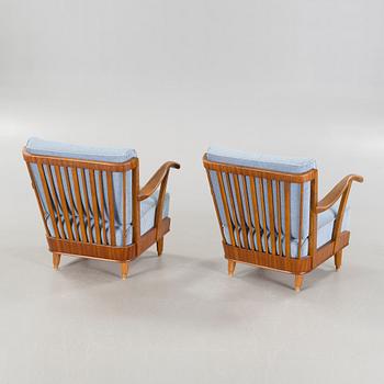 A 1940s pair of armchairs, designed by Svante Skogh for Förenade Möbler in Linköping.