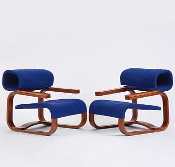 Jan Bocan, a pair of easy chairs, Thonet, executed for the Czechoslovakian Embassy, Stockholm 1972.