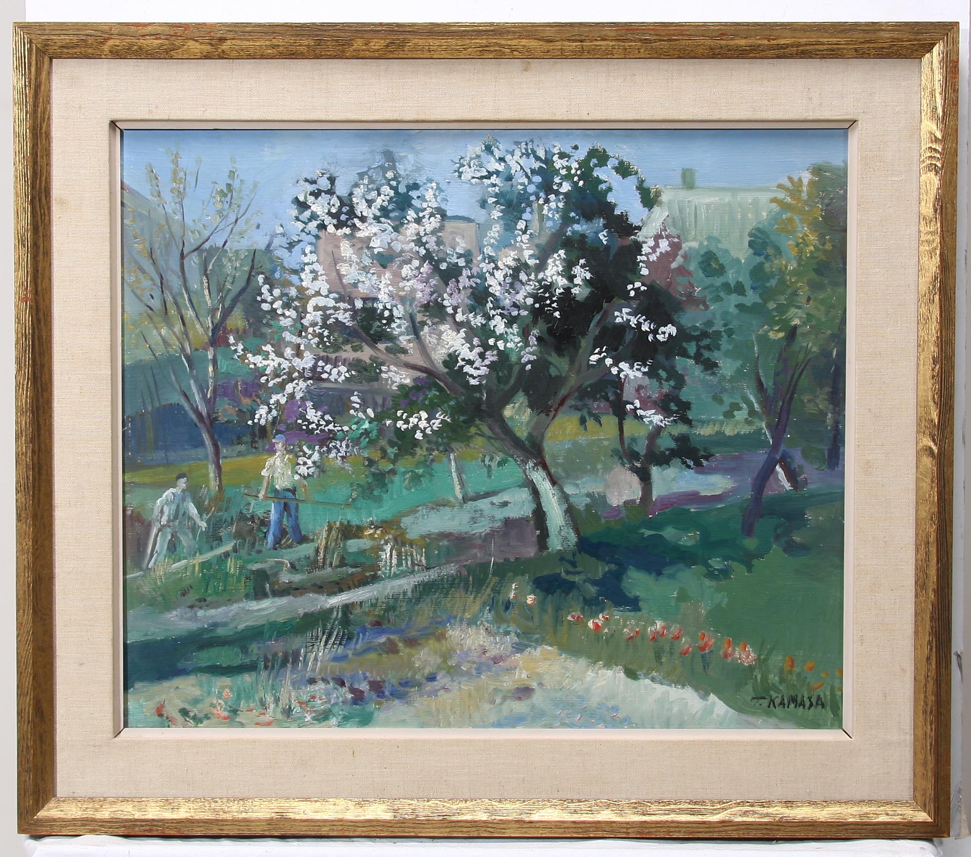 TEDEUSZ KAMASA, olja på pannå, sign.