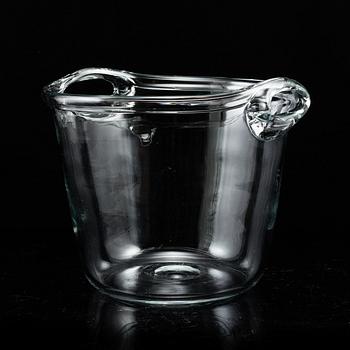 NILS LANDBERG, a glass wine/champagne cooler from Orrefors, 1950's.