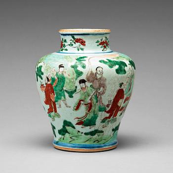 684. A Transitional jar, 17th Century.