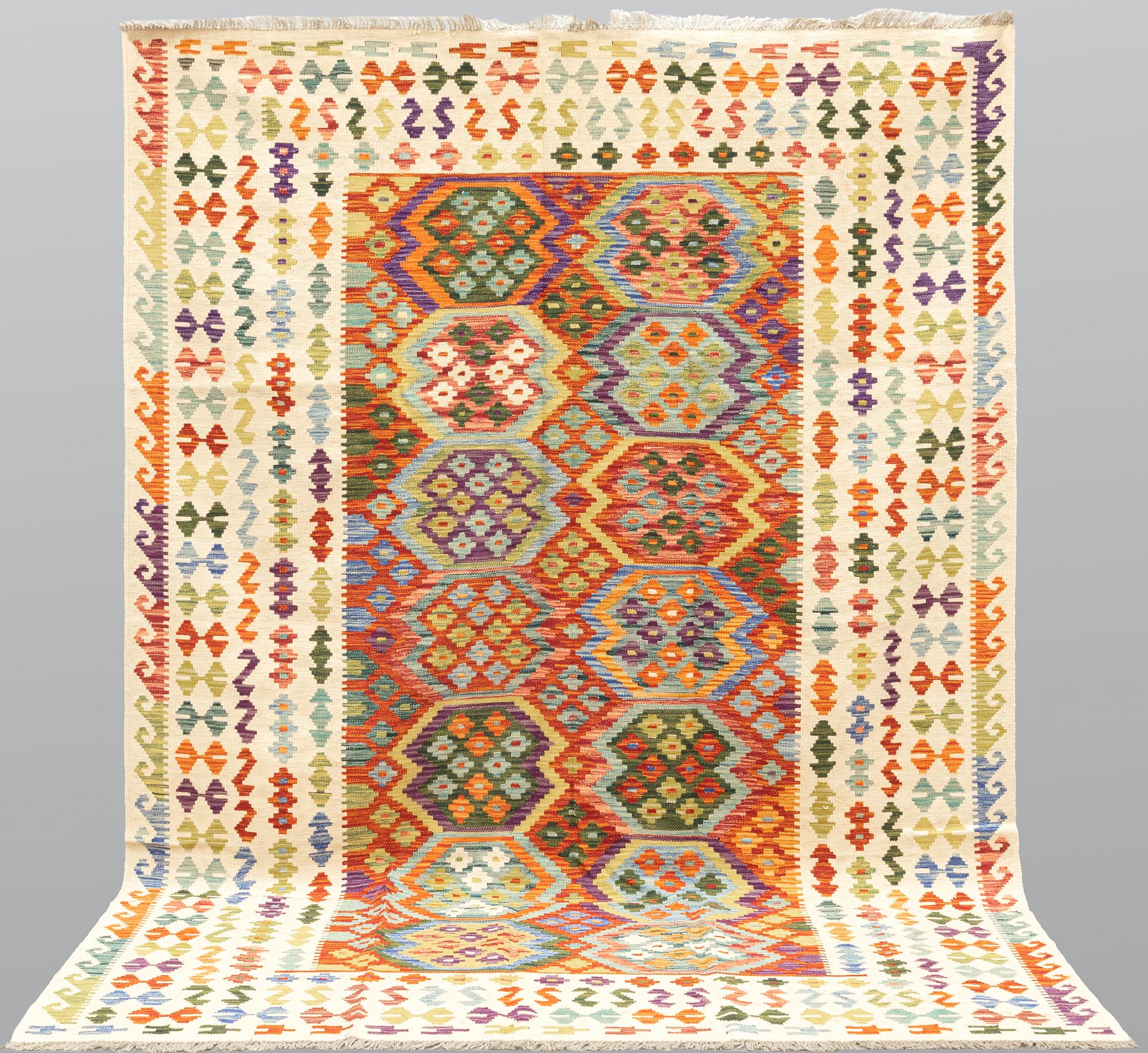 Carpet, Kilim, ca 293 x 203 cm.