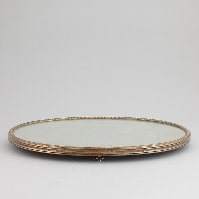 A argent hache table top, England, circa 1900.
