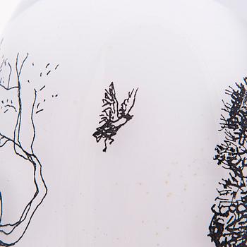 ELLA VARVIO, A glass sculpture, signed Ella Varvio 2016.