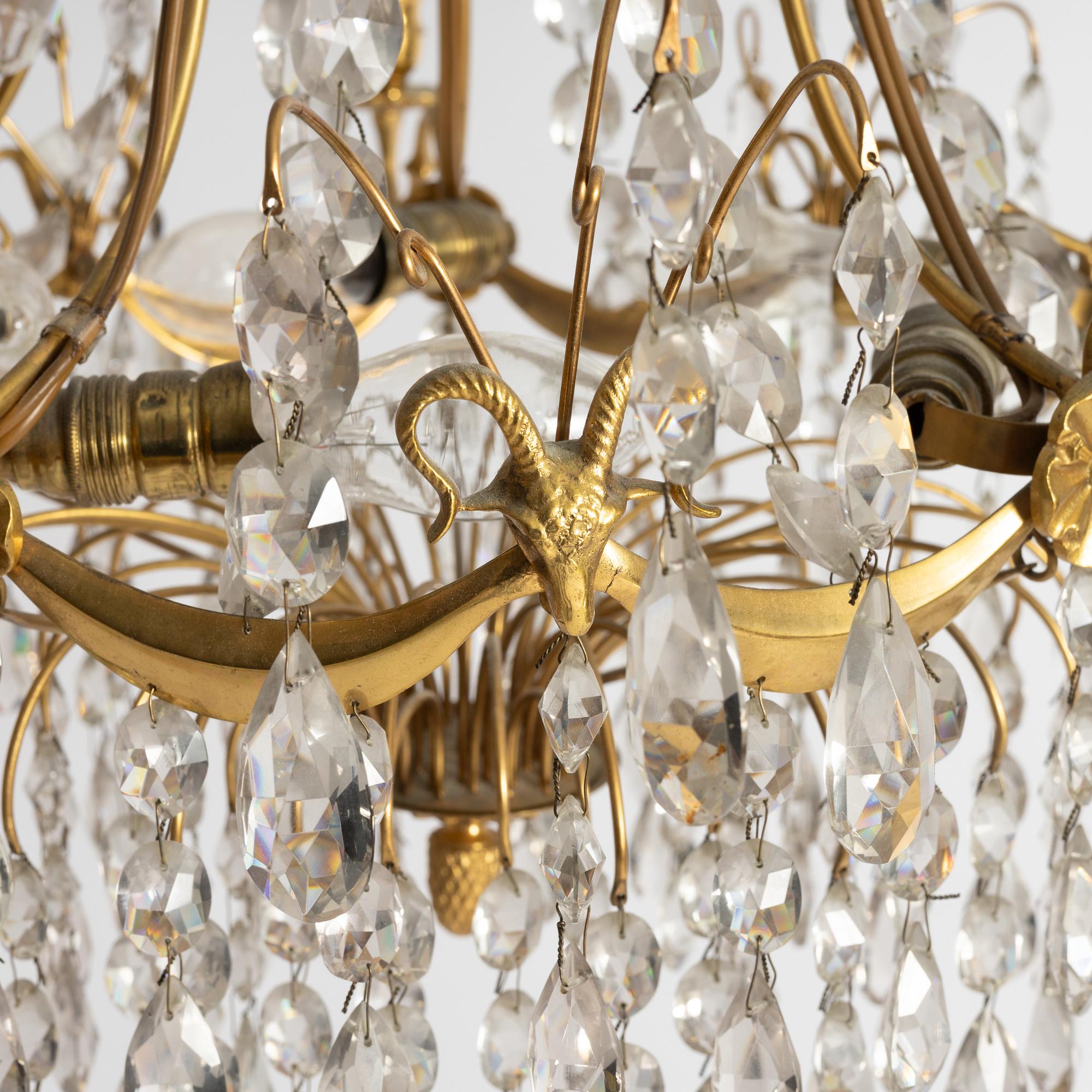 Chandelier, Gustavian style, early 20th century.