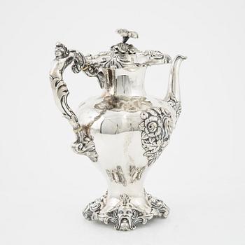 Frans Holm, kaffekanna, silver, Vadstena 1863.