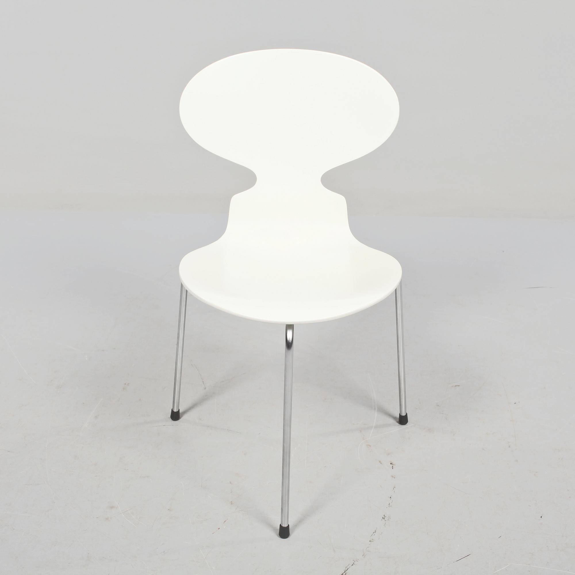 STOLAR, 4 st, "Myran", Arne Jacobsen, Fritz Hansen, 1900-talets andra hälft.