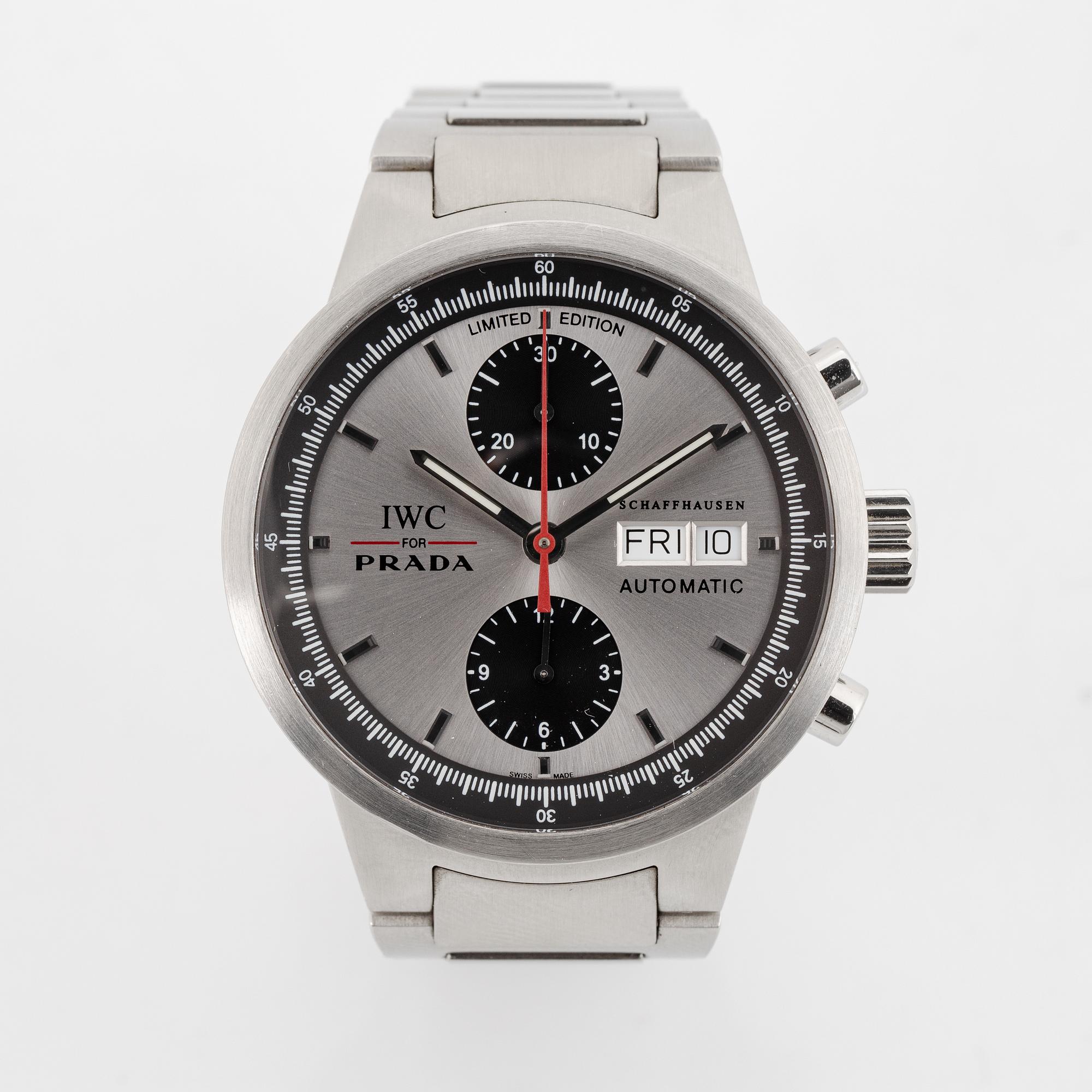 IWC, Schaffhausen, GST Chronograph, "Prada", wristwatch, 40 mm.