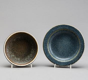SKÅLAR, 2st,  stengods. Carl-Harry Stålhane, Rörstrand 1950-/60-tal.