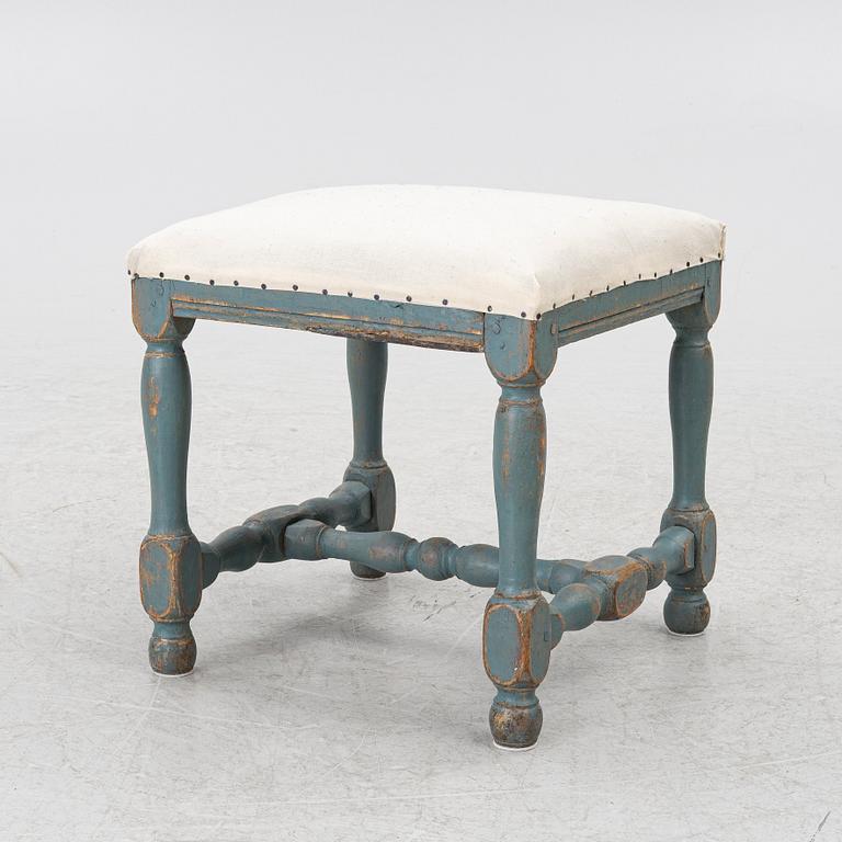 A Swedish baroque stool, early 18th century.