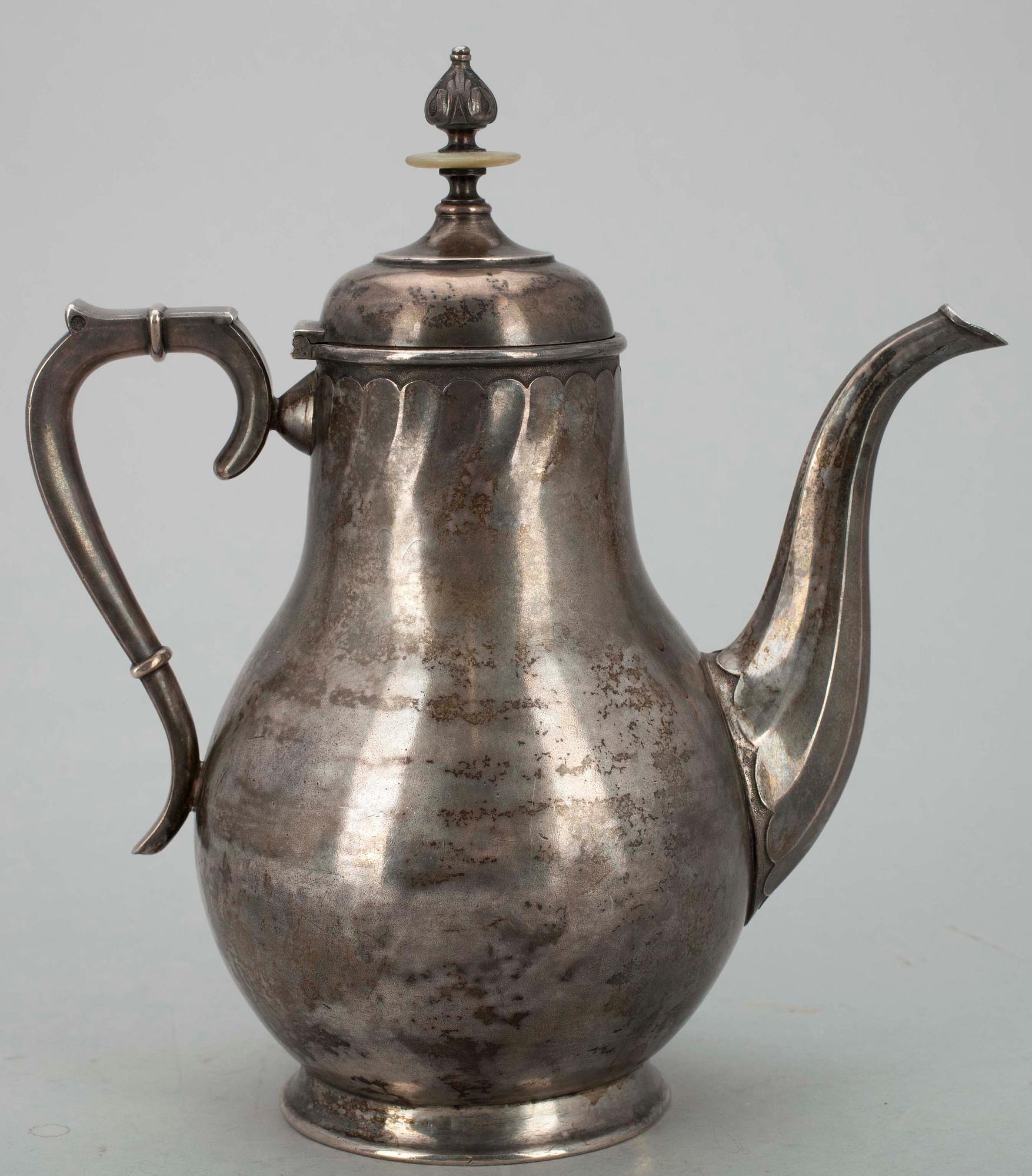 KAFFEKANNA, silver, Kurljukov, Moskva, 1800-talets slut.
