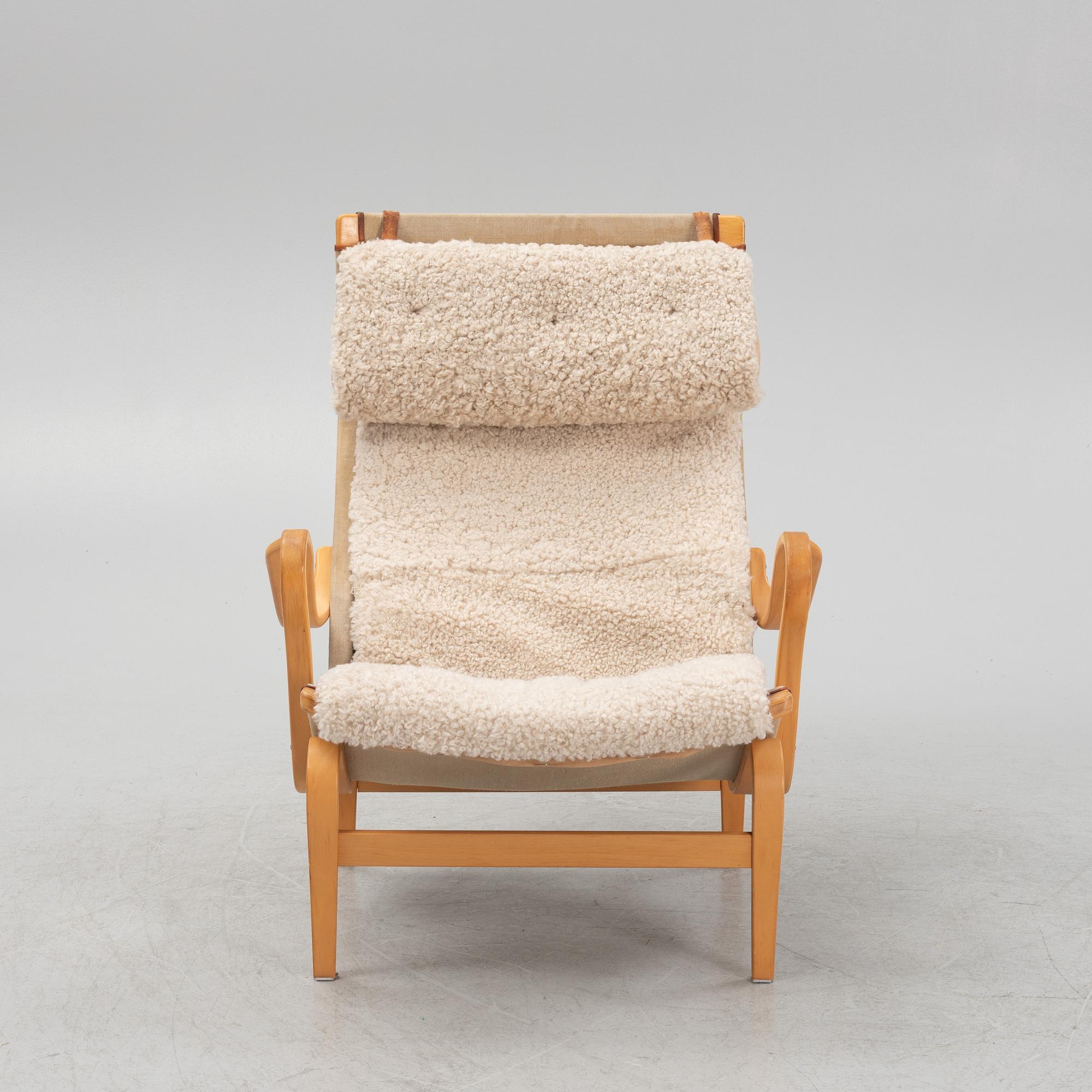Bruno Mathsson, a 'Pernilla' armchair, Dux, late 20th century.