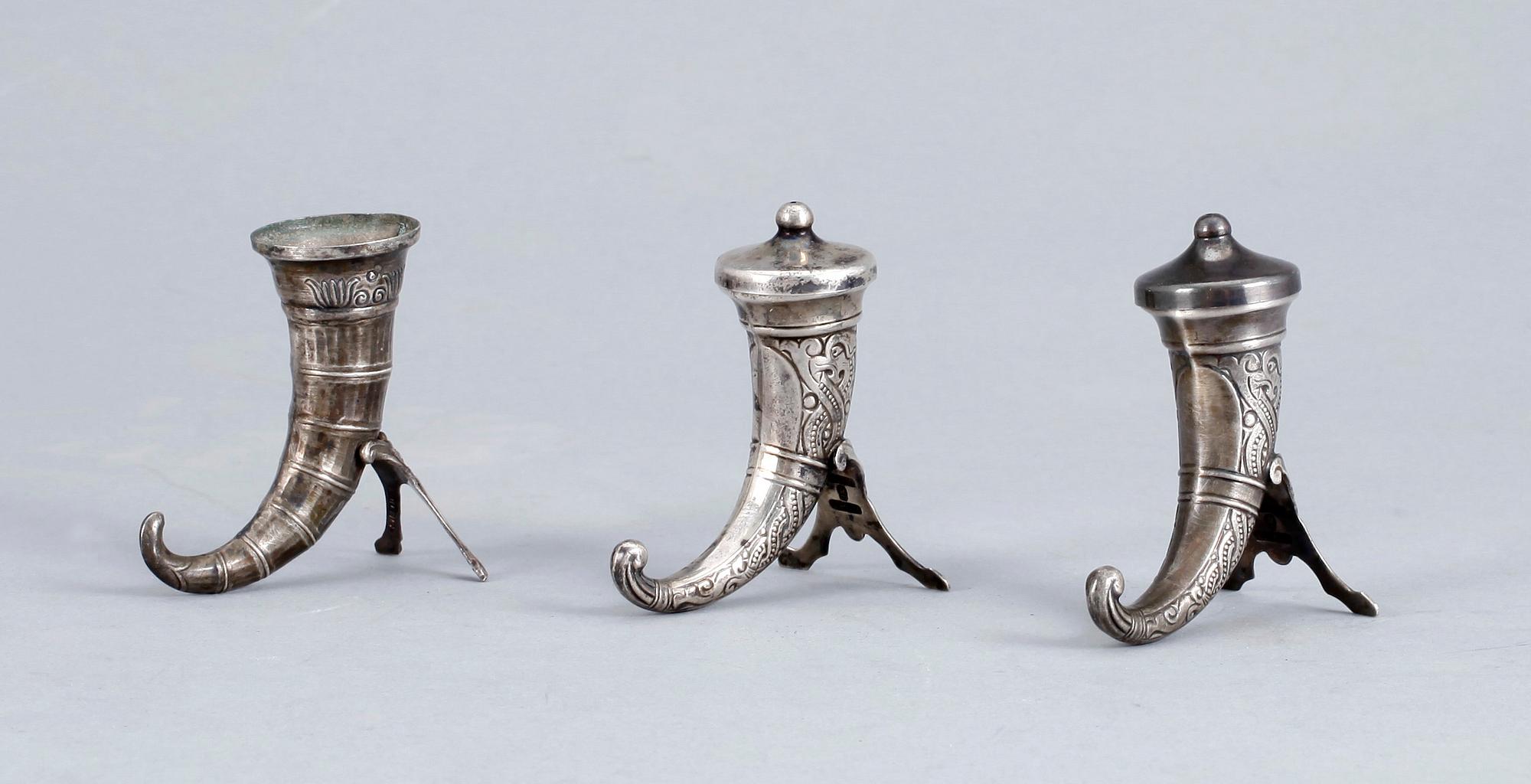 SALTKAR, 2+1 st, sterlingsilver, Norge och Sverige. Total vikt ca 48 gram.