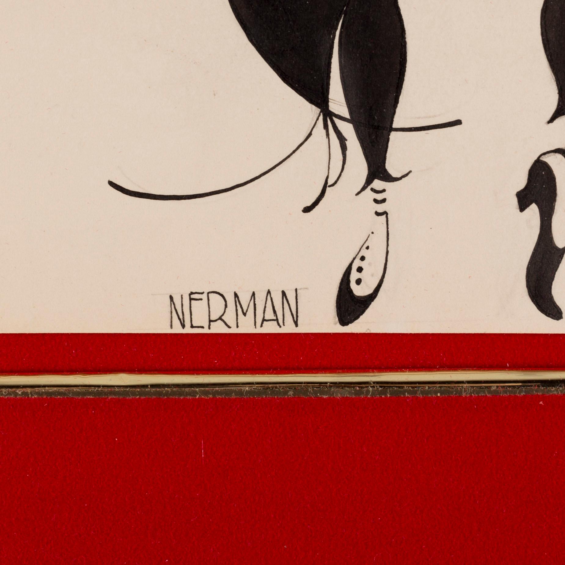 EINAR NERMAN, ink drawing, signed.