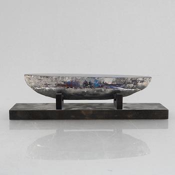 Bertil Vallien, a limited edition glass sculpture, Kosta Boda, Sweden, signed.