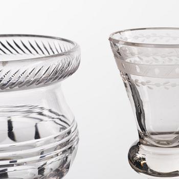 A set of six Swedish glasses, first part of the 19th century.