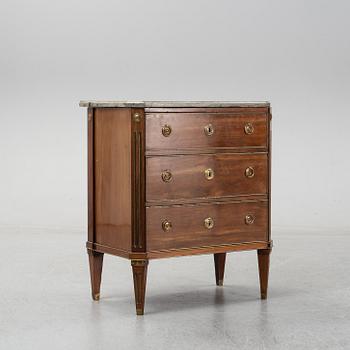 A late gustavian chest of drawers, Stockholm, late 18th century.