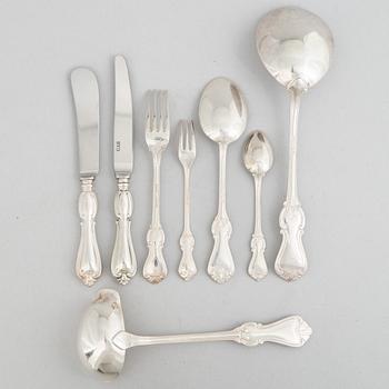 A 58-piece silver  cutlery service, 'Olga', GAB, Eskilstuna/Stockholm, 1965-2007.