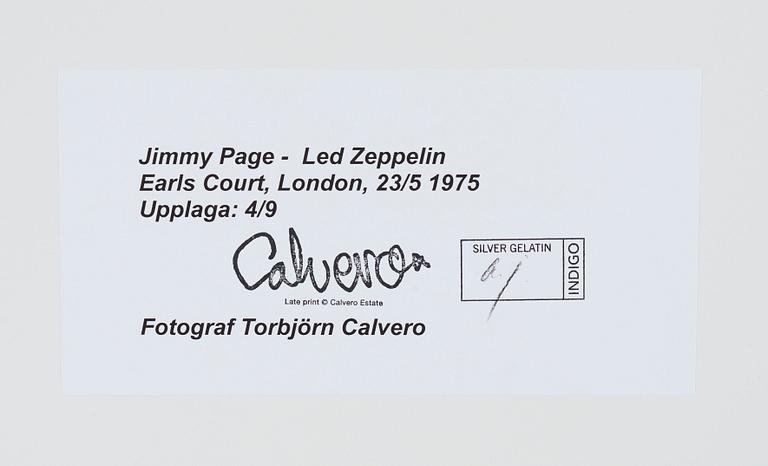 Torbjörn Calvero, "Jimmy Page - Led Zeppelin, Earl's Court, London 23 maj 1975".