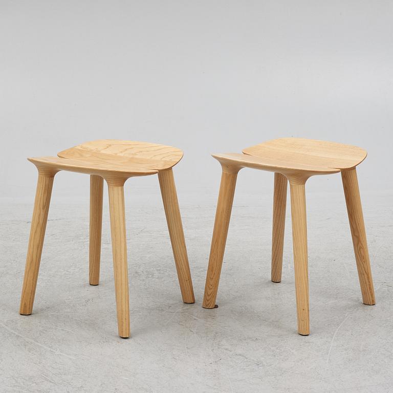 Ronan & Erwan Bouroullec, a pair of stools, "MC3 OSSO", Mattiazzi, Italy, after 2011.