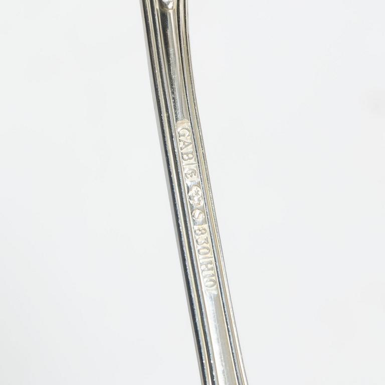 A 19-piece Swedish silver cutlery set, model 'Olga', GAB, Eskilstuna 1982.