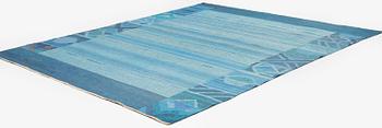Alice Lund, a carpet, flat weave, c 307 x 250 cm, Alice Lund textiles, signed AL.