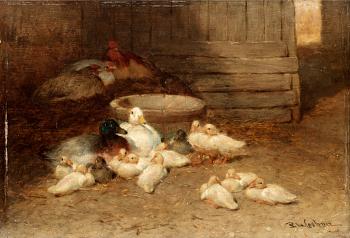 196. Philibert Léon Couturier, Family of ducks.