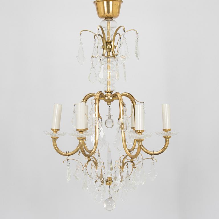 Paavo Tynell, kattokruunu/kristallikruunu, malli 1465/6, Taito 1900-luvun puoliväli.