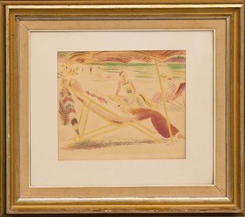 ISAAC GRÜNEWALD, COLOUR LITHOGRAPH. Signed in print. By Föreningen för grafisk konst 1933.