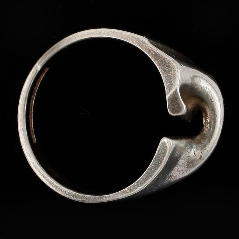 HÄNGSMYCKE samt RING, silver,  Björn Weckström, Lapponia, Finland, 1980-tal.