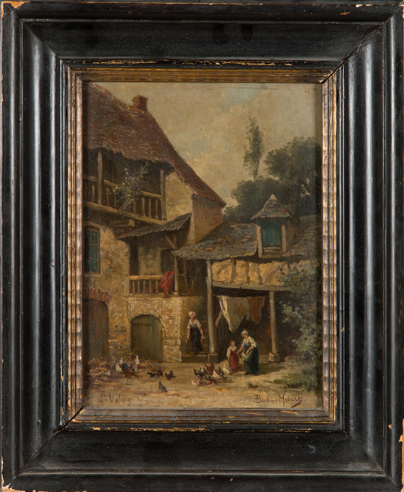 Edmond Ernest Paulin Hébert, öljy levylle, signeerattu.