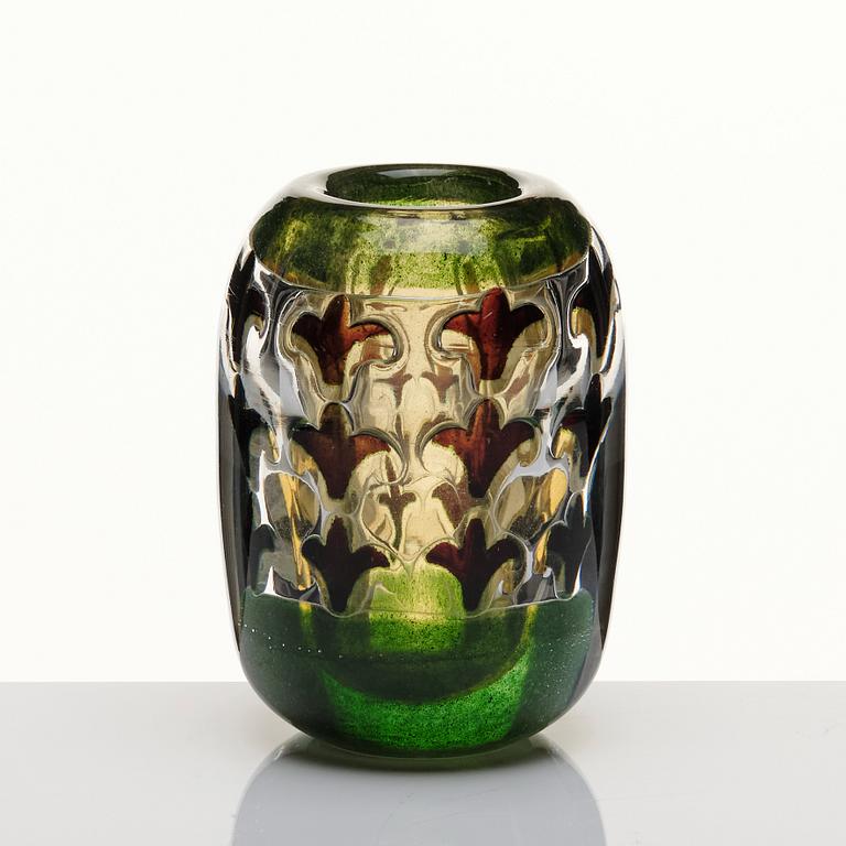 Edvin Öhrström, an 'ariel' glass vase, Orrefors, Sweden probably 1937.