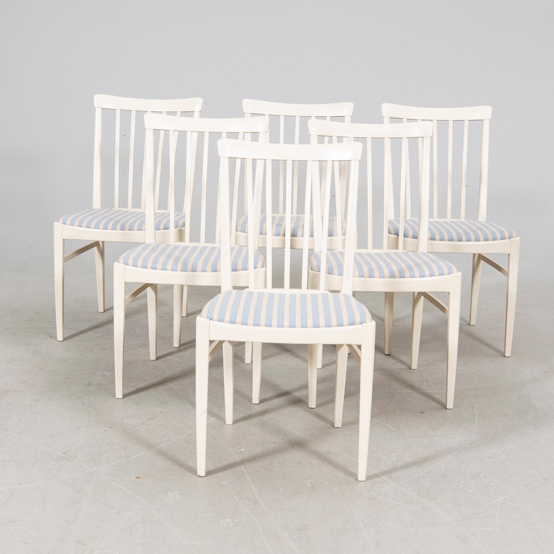 Carl Malmsten, matbord samt stolar 6 st "Herrgården" Bodafors senare delen av 1900-talet.