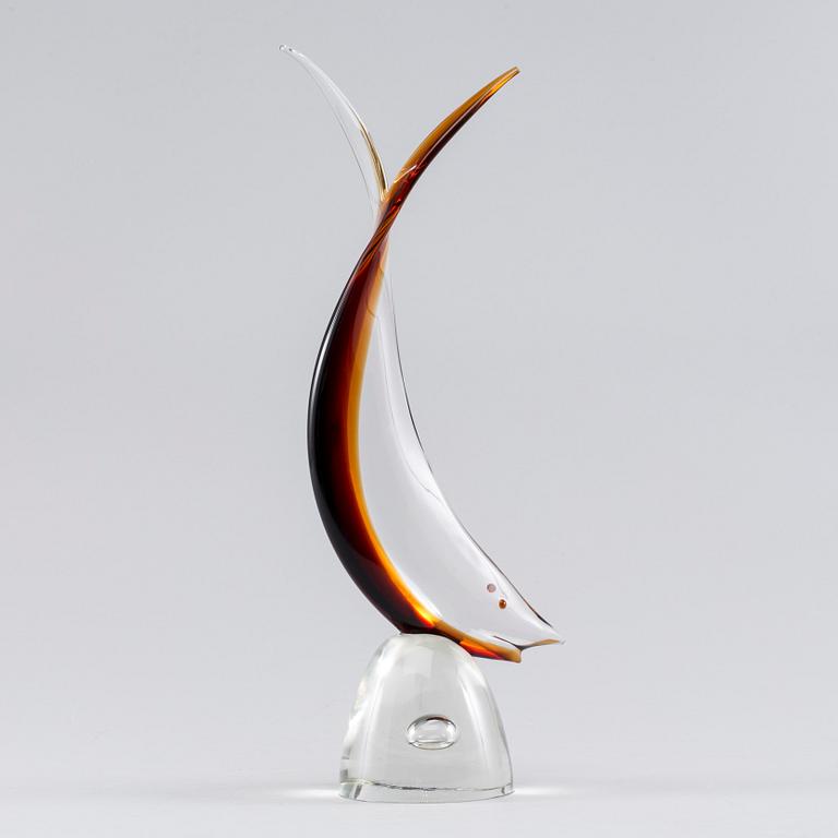 A GLASS SCULPTURE BY FABIO TOSI, Cenedese 1975-80.